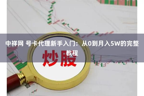 中祥网 号卡代理新手入门：从0到月入5W的完整教程